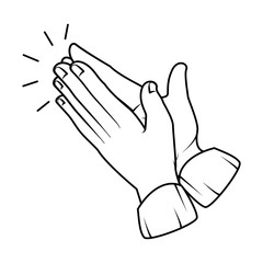 Obraz premium hands applauding isolated icon vector illustration design