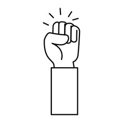 hand up fist icon vector illustration design