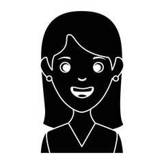 beautiful woman avatar character vector illustration design