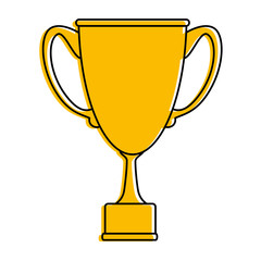trophy cup award icon vector illustration design