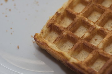 Wafer on a white plate