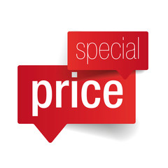 Special Price sign speech bubble
