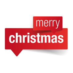 Merry Christmas sign label