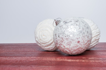 Festive glitter christmas balls decorations