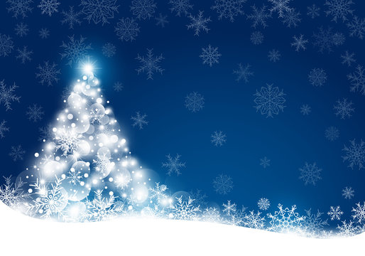 Christmas background design of snowflake with copy space vector illustration