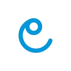 Simple blue wave logo icon design concept vector illustration for your brand, company, elegant