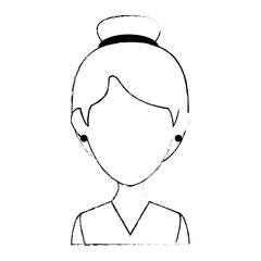 beautiful woman avatar character vector illustration design