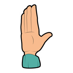 hand giving the five vector illustration design