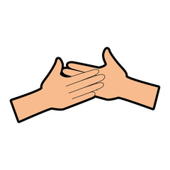 hands applauding isolated icon vector illustration design