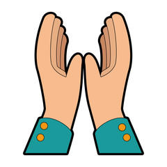 hands applauding isolated icon vector illustration design