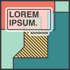 Vector decorative abstract background in trendy flat style