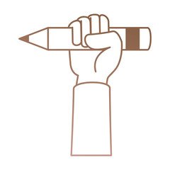 hand with pencil icon vector illustration design
