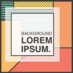 Vector decorative abstract background in trendy flat style