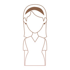 beautiful woman avatar character vector illustration design