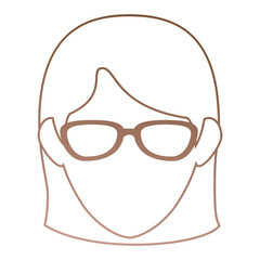 beautiful woman head avatar character vector illustration design