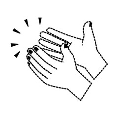 hands applauding isolated icon vector illustration design