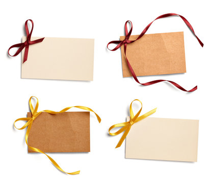 note paper with ribbon