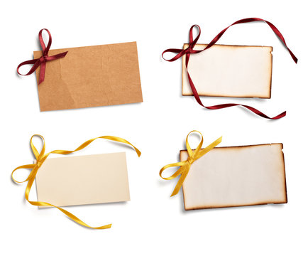 note paper with ribbon