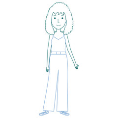 beautiful woman avatar character vector illustration design