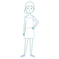 beautiful woman avatar character vector illustration design