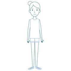 beautiful woman avatar character vector illustration design