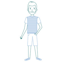 young man avatar character vector illustration design