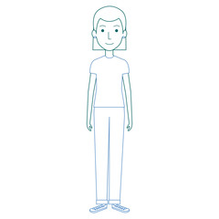 beautiful woman avatar character vector illustration design