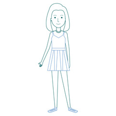 beautiful woman avatar character vector illustration design