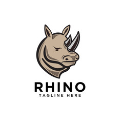 Fototapeta na wymiar Head rhino logo