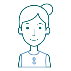 beautiful woman avatar character vector illustration design