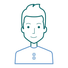 young man avatar character vector illustration design