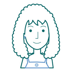 beautiful woman avatar character vector illustration design