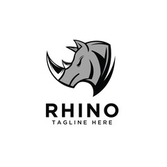 Head rhino logo