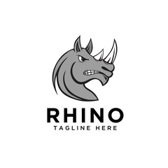 Head rhino logo