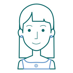 beautiful woman avatar character vector illustration design