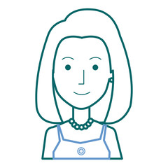 beautiful woman avatar character vector illustration design