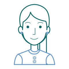 beautiful woman avatar character vector illustration design