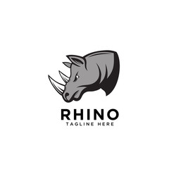 Head rhino logo