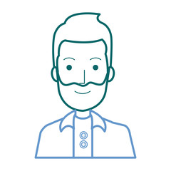 young man avatar character vector illustration design