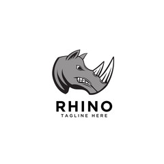Head rhino logo