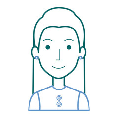 beautiful woman avatar character vector illustration design