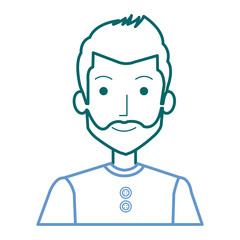 young man avatar character vector illustration design