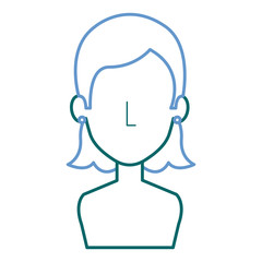 beautiful woman shirtless avatar character vector illustration design