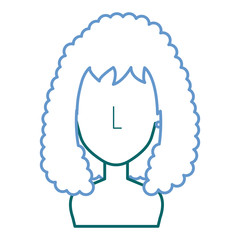 beautiful woman shirtless avatar character vector illustration design