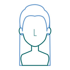 beautiful woman shirtless avatar character vector illustration design