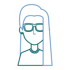 beautiful woman avatar character vector illustration design