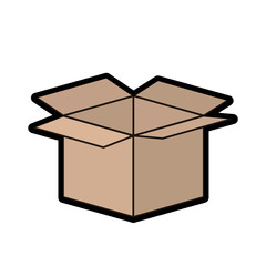 opened cardbox icon image