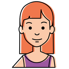 beautiful woman avatar character vector illustration design
