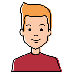 young man avatar character vector illustration design