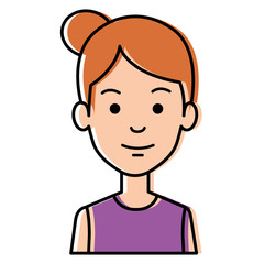 beautiful woman avatar character vector illustration design